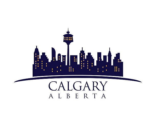 Calgary Canada skyline vector art illustration