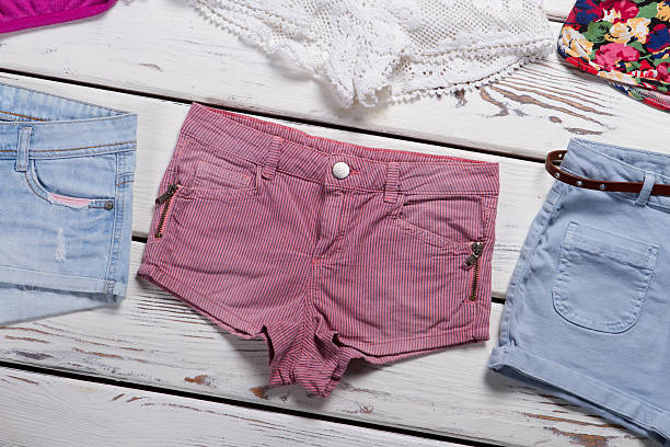 istock Different shorts on a wooden background. 537372466