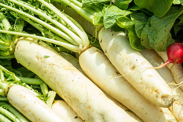istock White Radishes In The Market 537372586