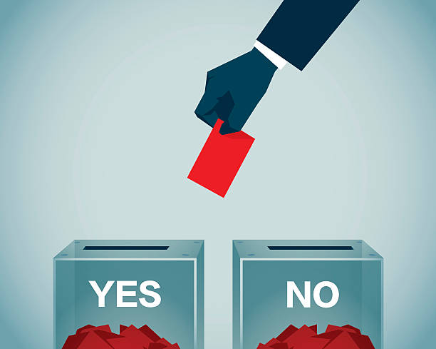 Voting Illustration and Painting yes no icon stock illustrations