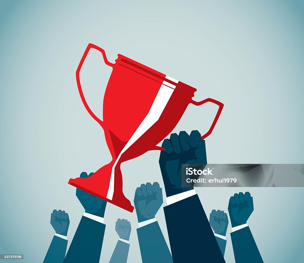 Winners Illustration and Painting Trophy - Award stock vector