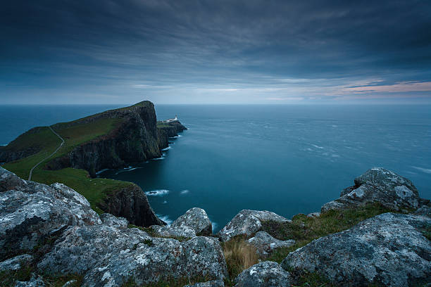 Neist point sunset stock photo