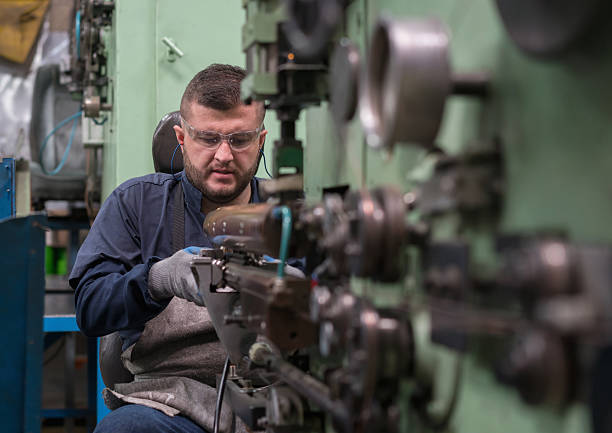 istock Man working at a factory 537379684