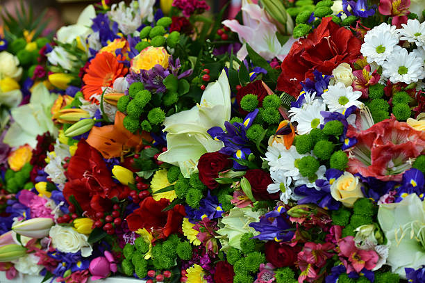 istock Large bouquet of beautiful colored flowers 537380536