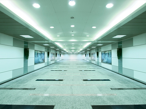 Long corridor in underground