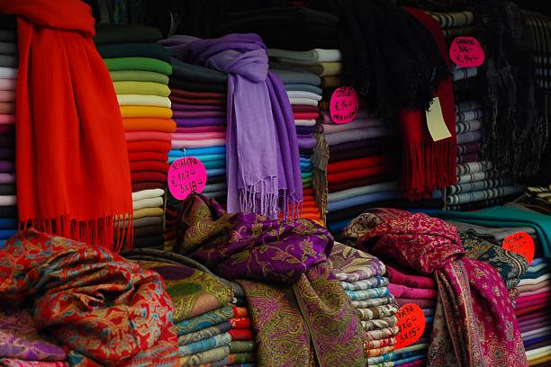 istock Colorful bolts of fabric 537384355