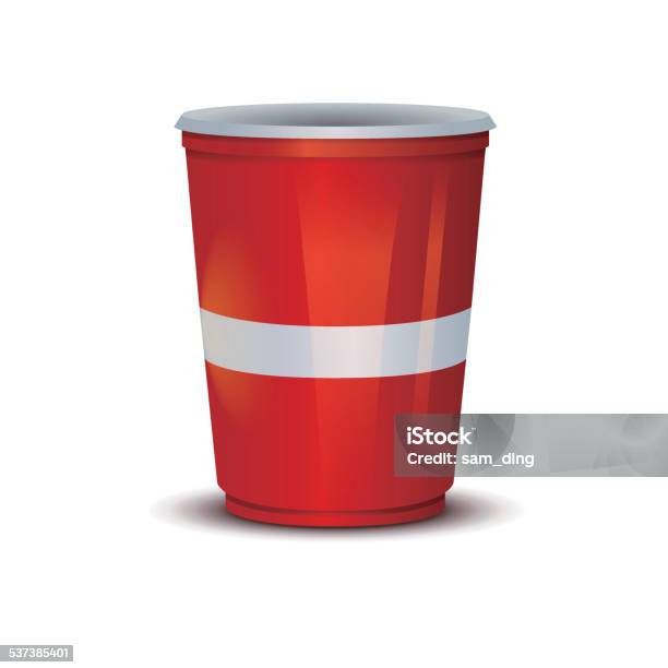 Red Green Yellow Cups Party Time Stock Vector (Royalty Free