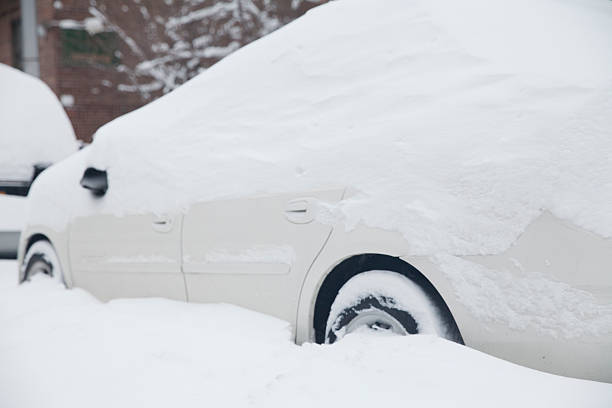 istock Cars Covered by the Snow 537386049