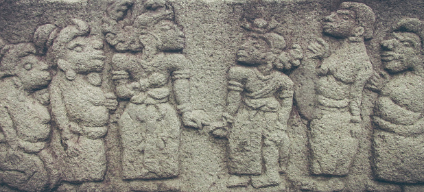 This relief photo taken in the temple and edited with ADobe Lightroom for sharpness and adding vignet effect