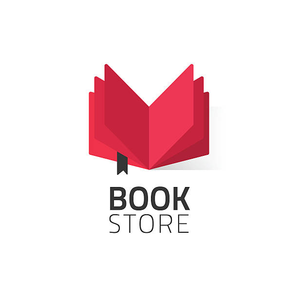 Bookstore Logo Vector Illustration Isolated On White Open Book Logotype  Stock Illustration - Download Image Now - iStock