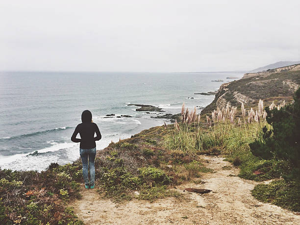 istock Woman on the cliff 537387815