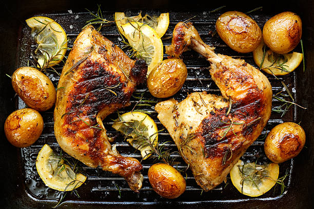 istock Rosemary lemon quartered chicken with roasted potatoes 537388696