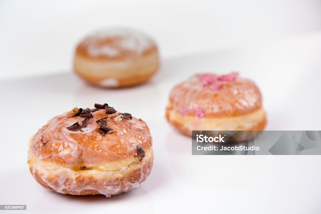 Fresh isolated donuts Fresh isolated donuts on white background 2015 Stock Photo