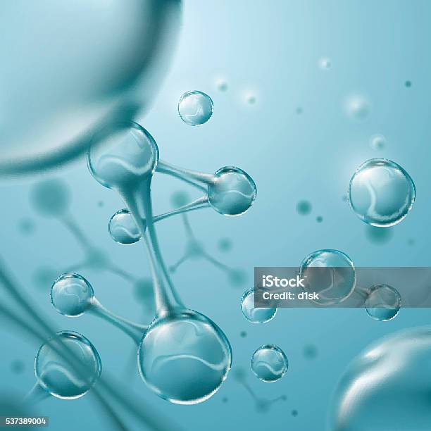 Molecules Background Illustration Stock Illustration - Download Image Now - Water, Chemistry, Backgrounds