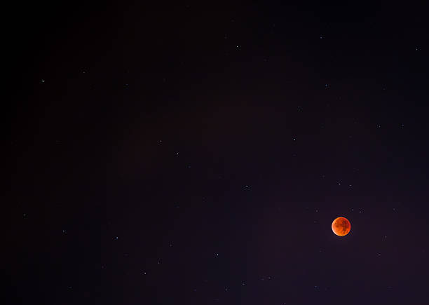 istock Super blood moon, stars, night sky 537391944