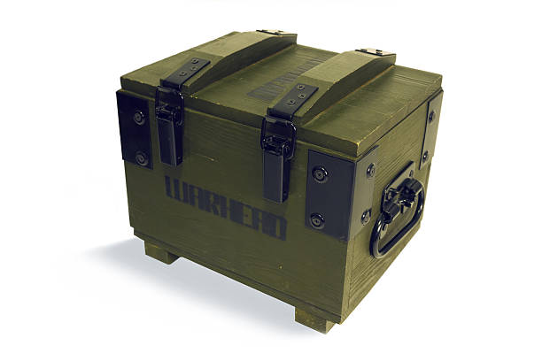 istock Wooden box for warheads 537392894
