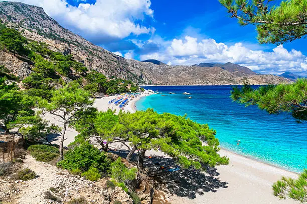 Beautiful Apella Beach in Karpathos Island,Dodecanese,Greece.