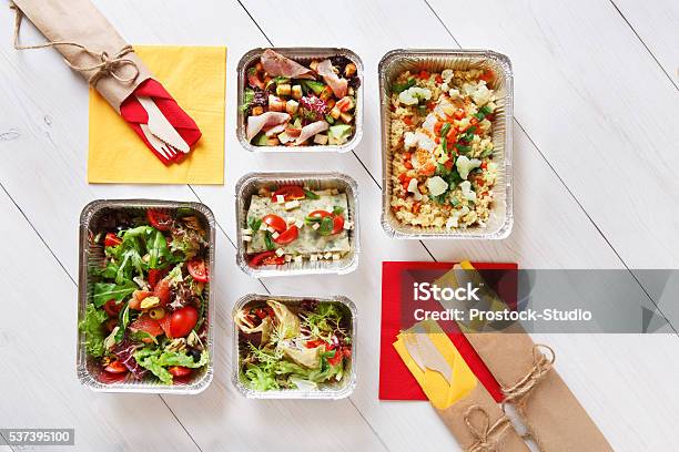 Flat Lay Top View Of Organic Food Diet Concept Stock Photo - Download Image Now - Delivering, Food, Aluminum