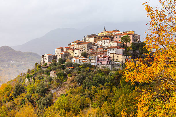 Impressive Colli Al Volturno,Beautiful Village In Molise,Italy. stock photo