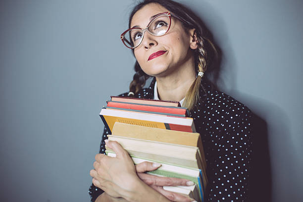 istock Geek girl wondering 537397536