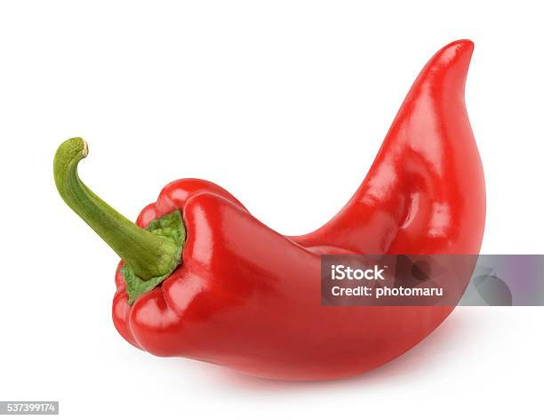 Isolated Red Bell Pepper Stock Photo - Download Image Now - Red Bell Pepper, Cut Out, Pepper - Vegetable