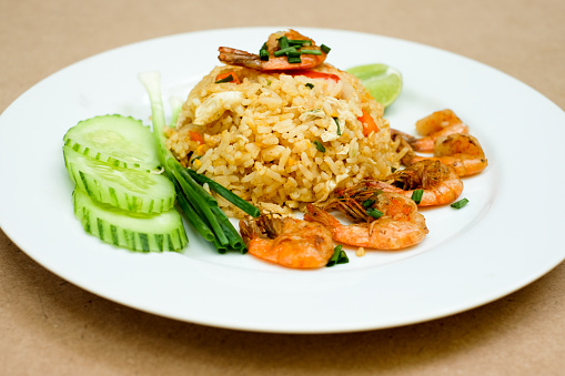 Basil Fried Rice with SquidShrimp Fried Rice