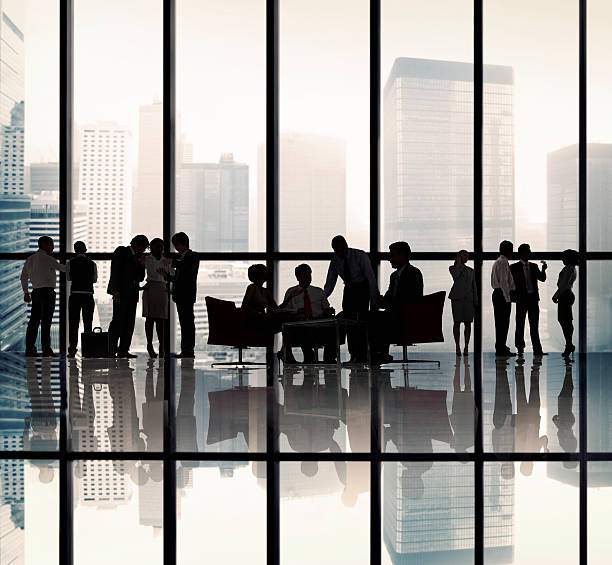 istock Business People Silhouette Team Communication Concept 537400199