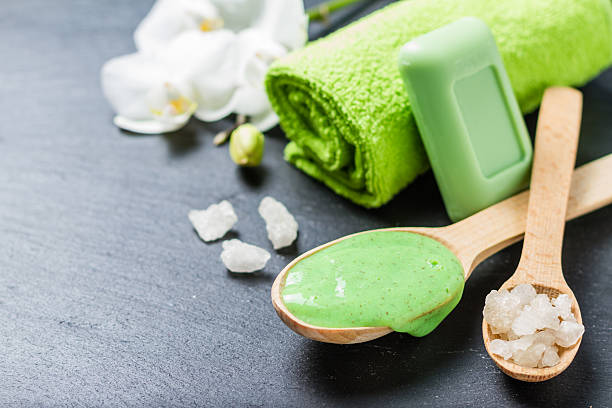 istock SPA and wellness - salt, soap, towel, orchid 537401611