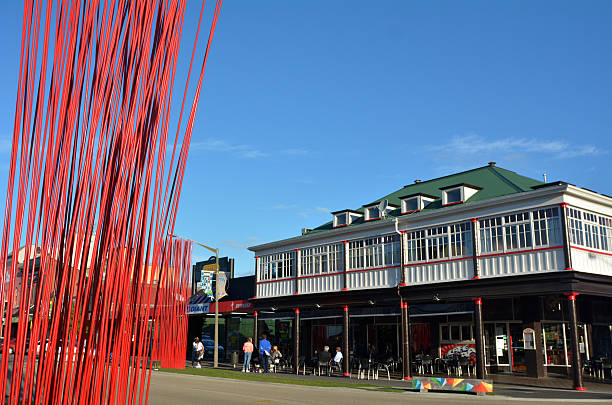 Palmerston North - New Zealand Palmerston North, New Zealand - December 02, 2014: People walk in Little Cuba. Its a popular cultural and dining center in Palmerston North. Palmerston North stock pictures, royalty-free photos & images