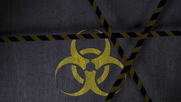 биологически предупреждающий знак - biohazard symbol computer bug biology virus стоковые фото и изображения