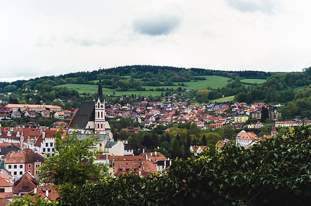 istock Panorama of Krumlov castle from the upper observation platform 537403400