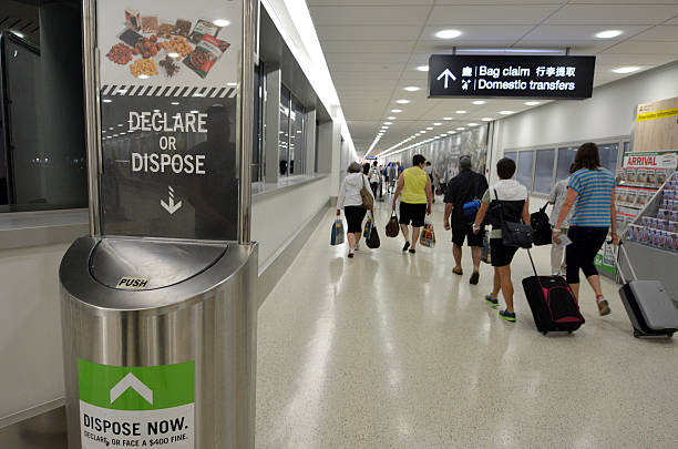 bioseguridad del aeropuerto internacional de auckland - bacterium biology control food fotografías e imágenes de stock