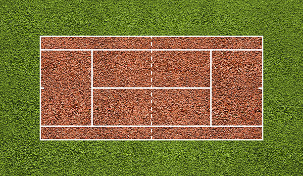 istock Tennis court. Top view field. Board background. 537404116