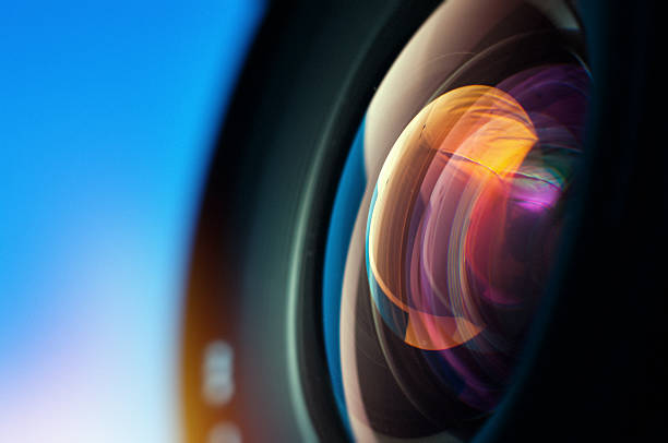 Close-up of camera lens Camera Lens. Shallow depth of field. Focus on the lens surface. telephoto lens stock pictures, royalty-free photos & images