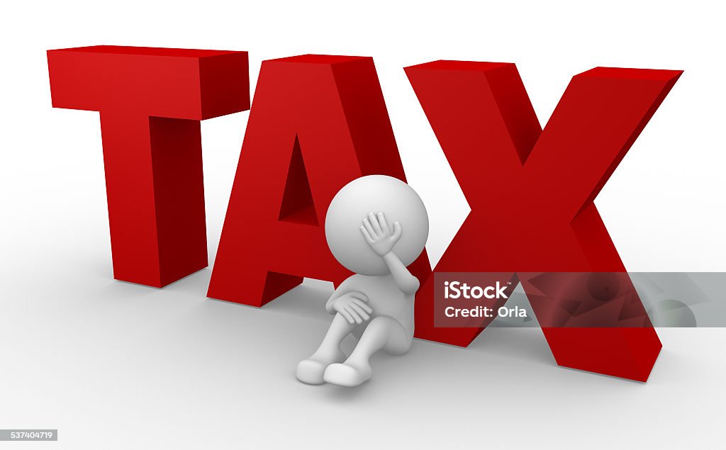 TAX 3d people - man, person and word TAX 2015 Stock Photo
