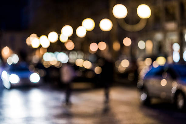 istock Italian city abstract blur boke background at night 537405177