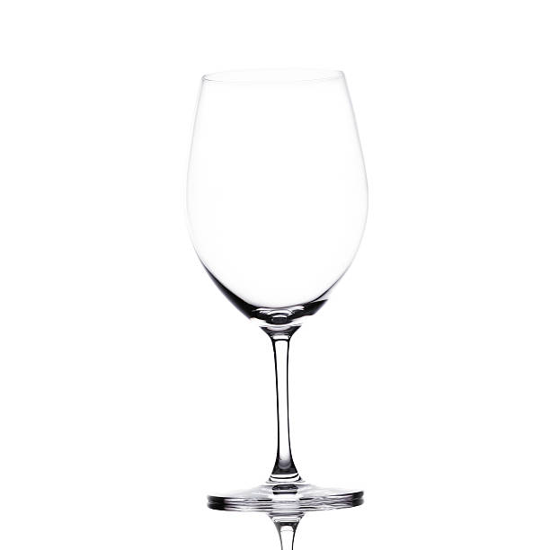 istock Empty glass of wine standing isolated on the white background 537405319