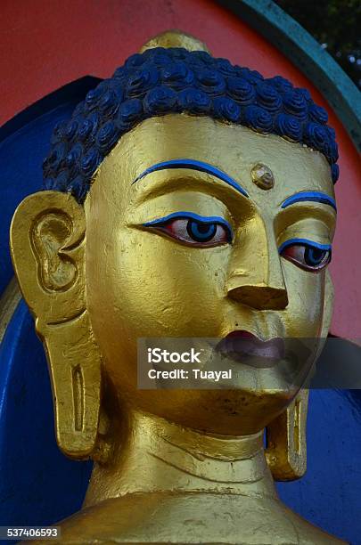 Buddha Statue In Swayambhunath Temple Stock Photo - Download Image Now - 2015, Ancient, Antique