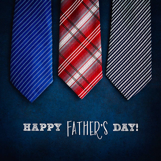 Happy Father's Day! Ties on chalkboard with message for dad