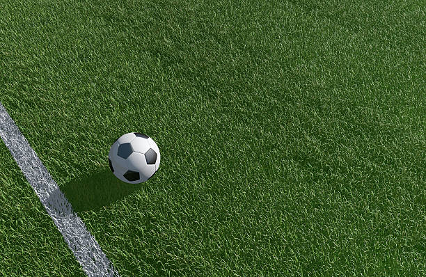 istock Soccer, Football field background 3D image 537408934