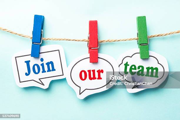 Join Our Team Stock Photo - Download Image Now - Occupation, Opportunity, Help Wanted Sign