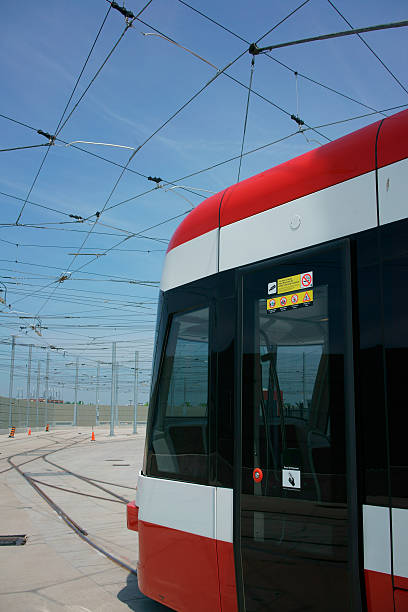 istock Overhead line for tram over the sky 537410942