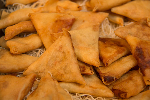 istock Fried Dumpling gyoza on food background 537413494