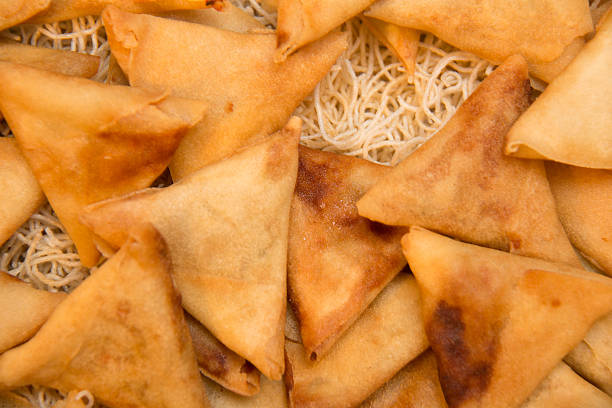istock Fried Dumpling gyoza on food background 537413512