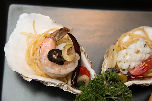 istock pasta delicious spaghetti seafood in shell 537413674