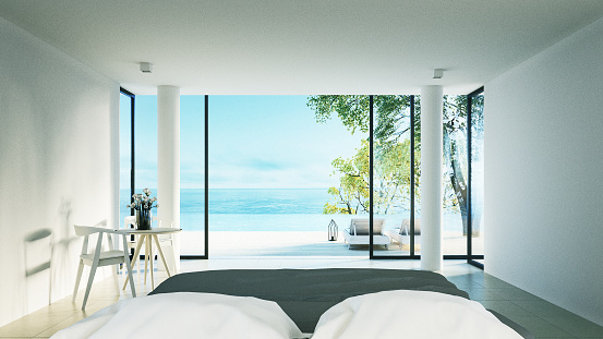 The Modern Bedroom - Sundeck on Sea view for vacation and summer 