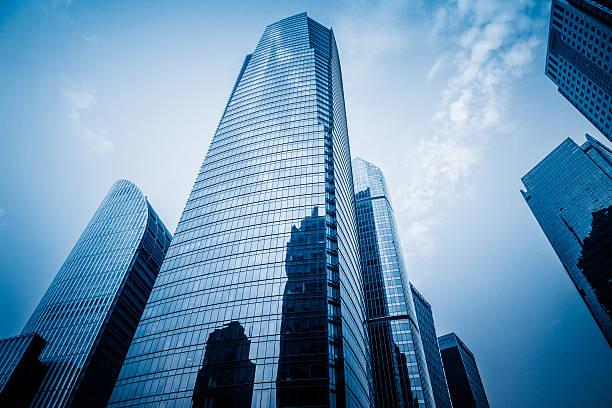 istock Facade of skyscrapers, low angle view 537414200