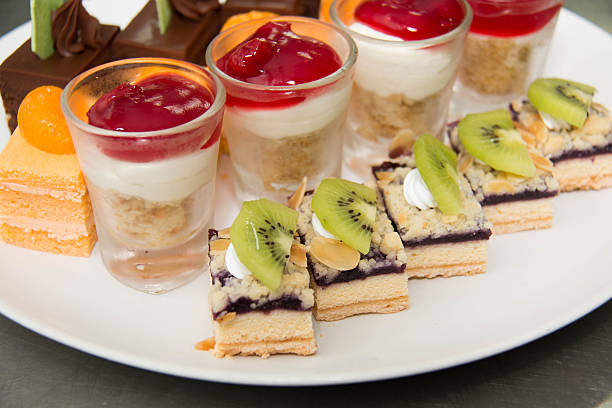 istock Plate of pastries with various delicious desserts 537416596
