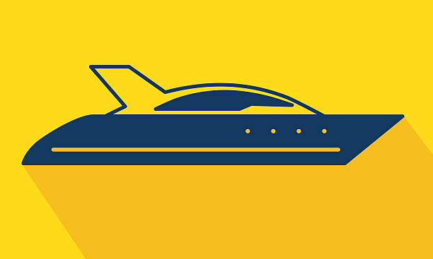 vektor-yacht-logo-symbol - silhouette passenger ship nautical vessel mode of transport stock-grafiken, -clipart, -cartoons und -symbole
