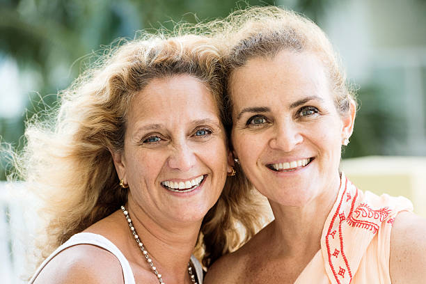 istock Smiling mature caucasian siblings 537418886
